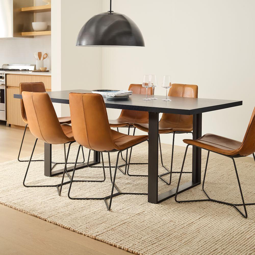 Slope Leather Dining Chair Set of 2 West Elm Australia